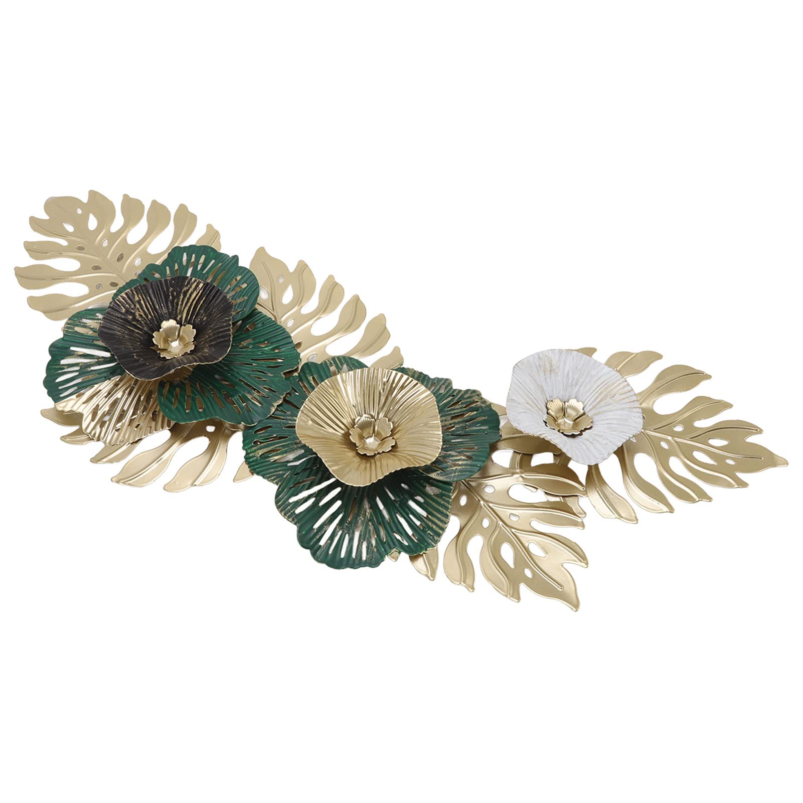 Decorazione da Parete con Fiori in Metallo, Elegante Ed Elegante Decorazione da Parete in Metallo 3D per Soggiorno Durevole Scultura da Parete in Ferro Decorativo da Appendere alla
