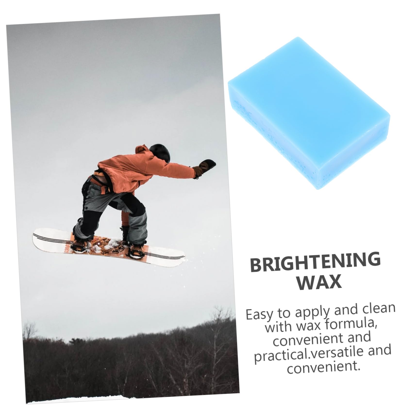 INOOMP Sciolina da Snowboard per Cordoli da Skateboard per Snowboard Sciolina da Sci Invernale Protezione della Sciolina da Sci per Skateboard Antiscivolo Bianca