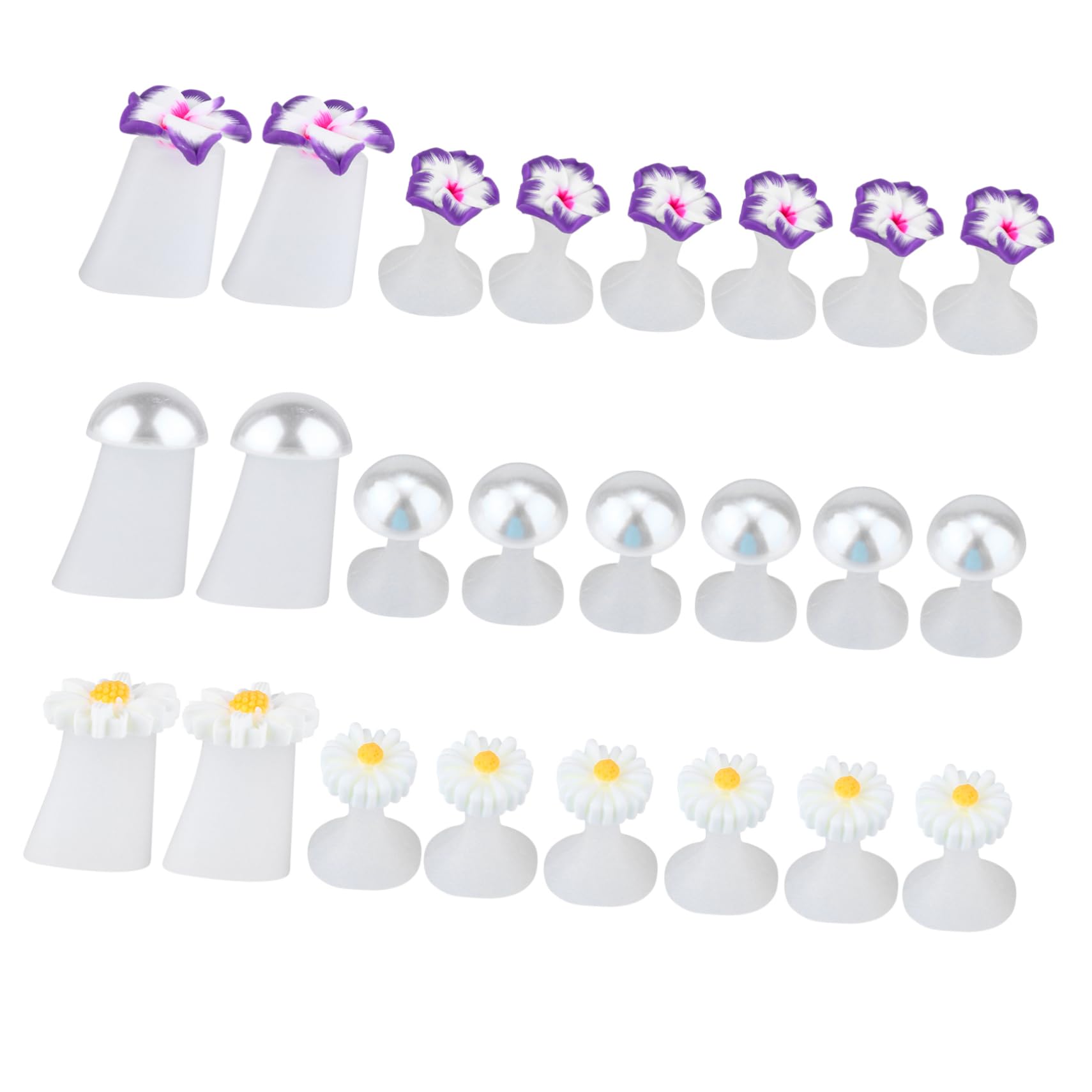 VICASKY 24pcs Manicure Finger Splitter Nail Art Toe Spacers Separator Feet Women Fake Nails Bunion Tool Manicure Toe Spreader Dividers Spreaders Pedicures Toe Split Toe Divider