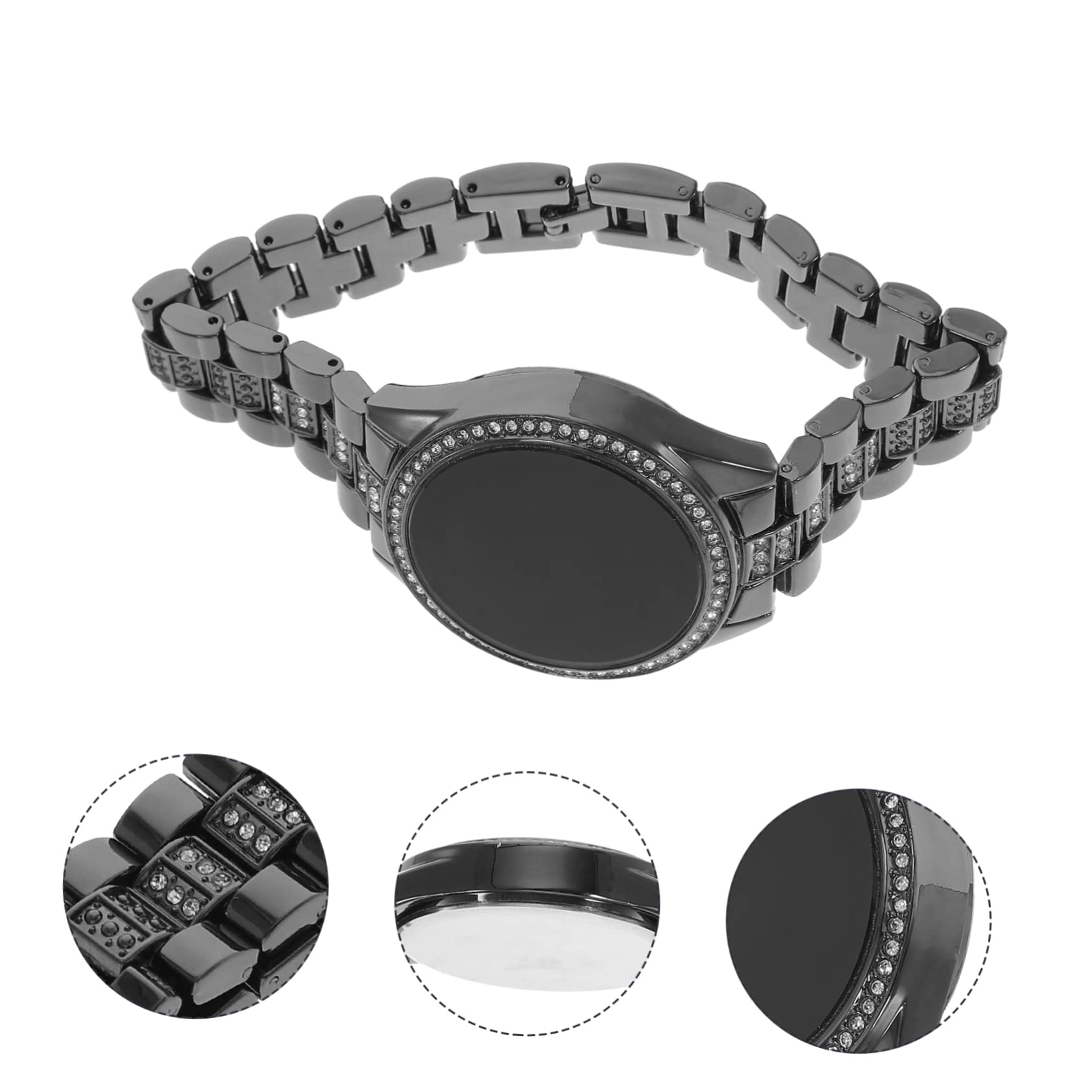 3stücke Damen Led Armbanduhr Mit Strass Elegante Und Strapazierfähige Modische Uhr Für Frauen Für Jeden Anlass Komfortabel Und Stilvoll Als