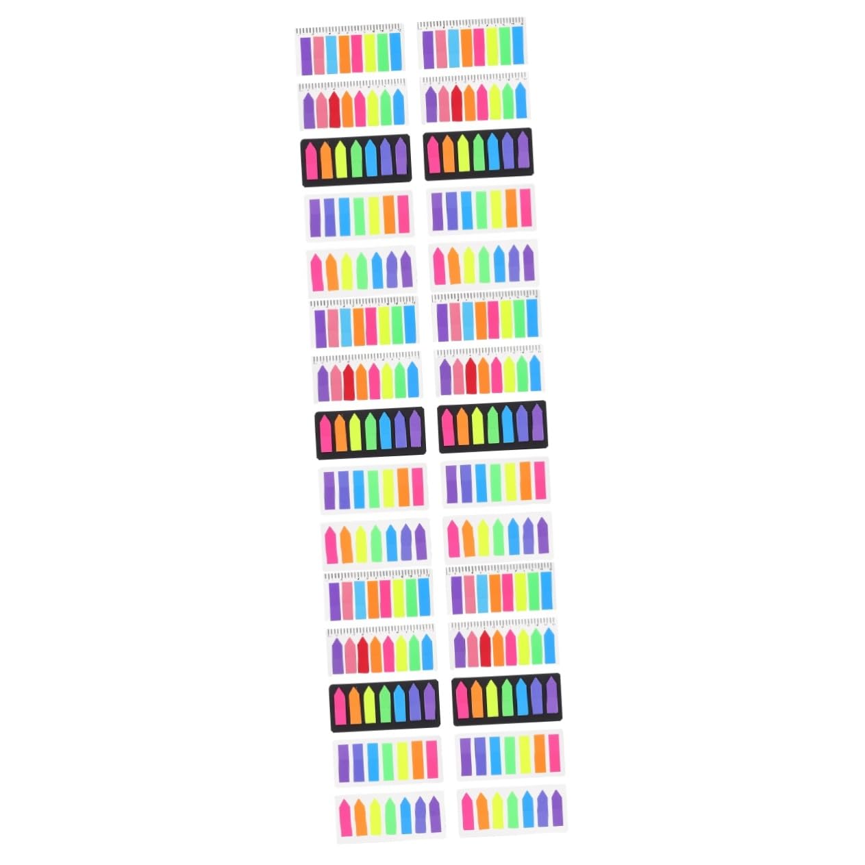 SHINEOFI 30juegos Marcadores De Páginas Adhesivos Coloridos Etiquetas Fluorescentes y