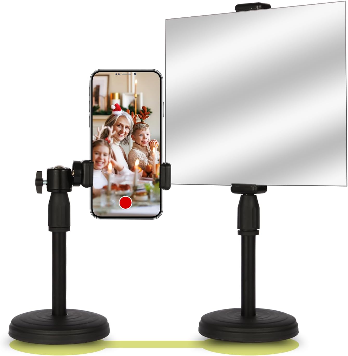 WICBRO Desktop Phone Rear Camera Selfie Stand Set, Under The Premise of Ensuring That The Phone Screen can be Seen, Use Rear Camera to Record The Front,Perfect for Selfie & TikTok & Live Streaming