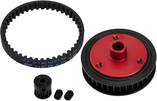 ShareGoo RC Car 3.2mm Belt Drive Transmission Gear System Upgrade Part Compatible with Axial SCX10 SCX10-II 90046 1/10 RC Crawler Car Black