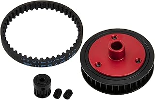ShareGoo RC Car 3.2mm Belt Drive Transmission Gear System Upgrade Part Compatible with Axial SCX10 SCX10-II 90046 1/10 RC Crawler Car (Black)
