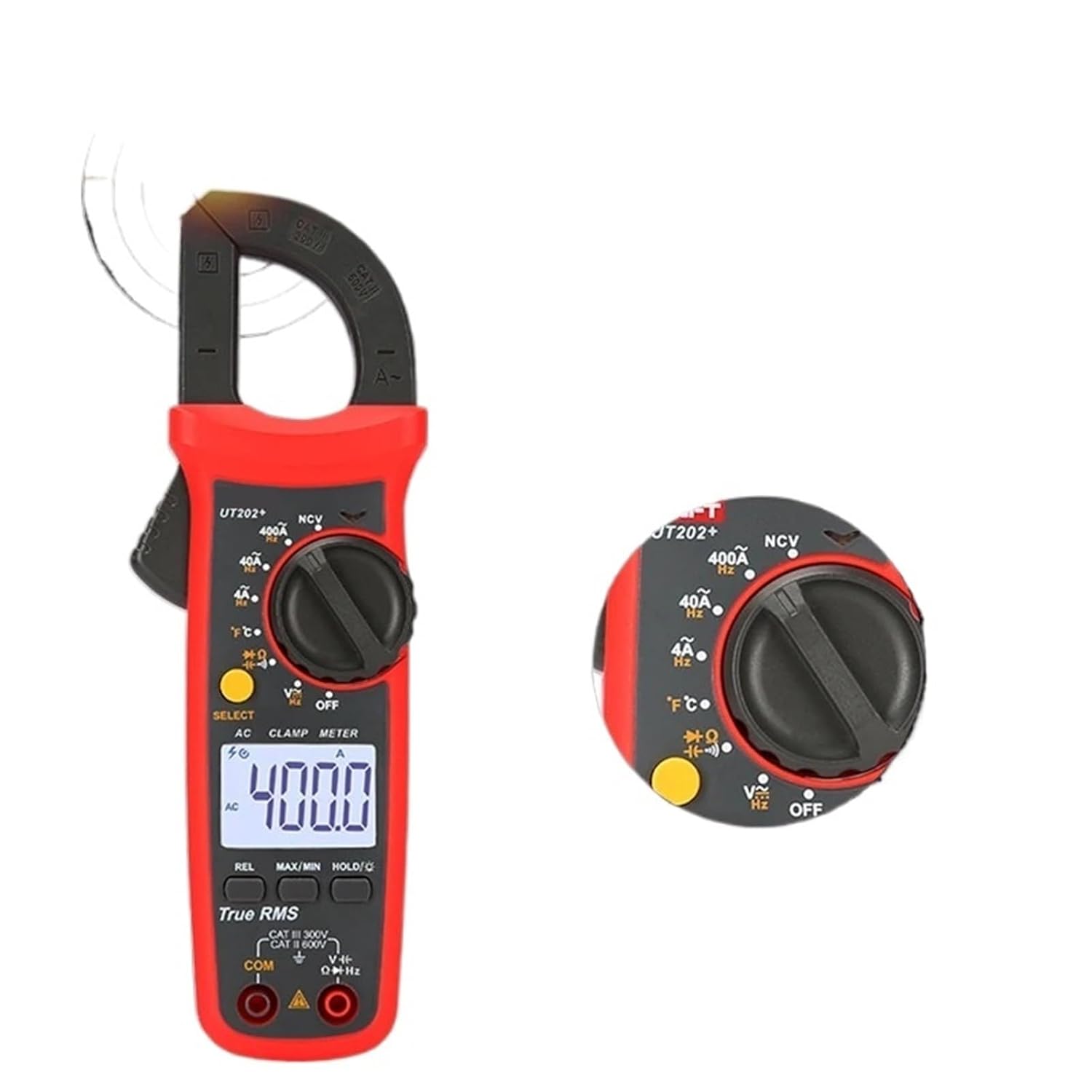 AC Current Clamp Meter UT204+ UT202A+ 600A Professional Digital Ammeter Pliers True RMS Electrical Tester NCV Auto Range(UT202A Plus(Only AC))