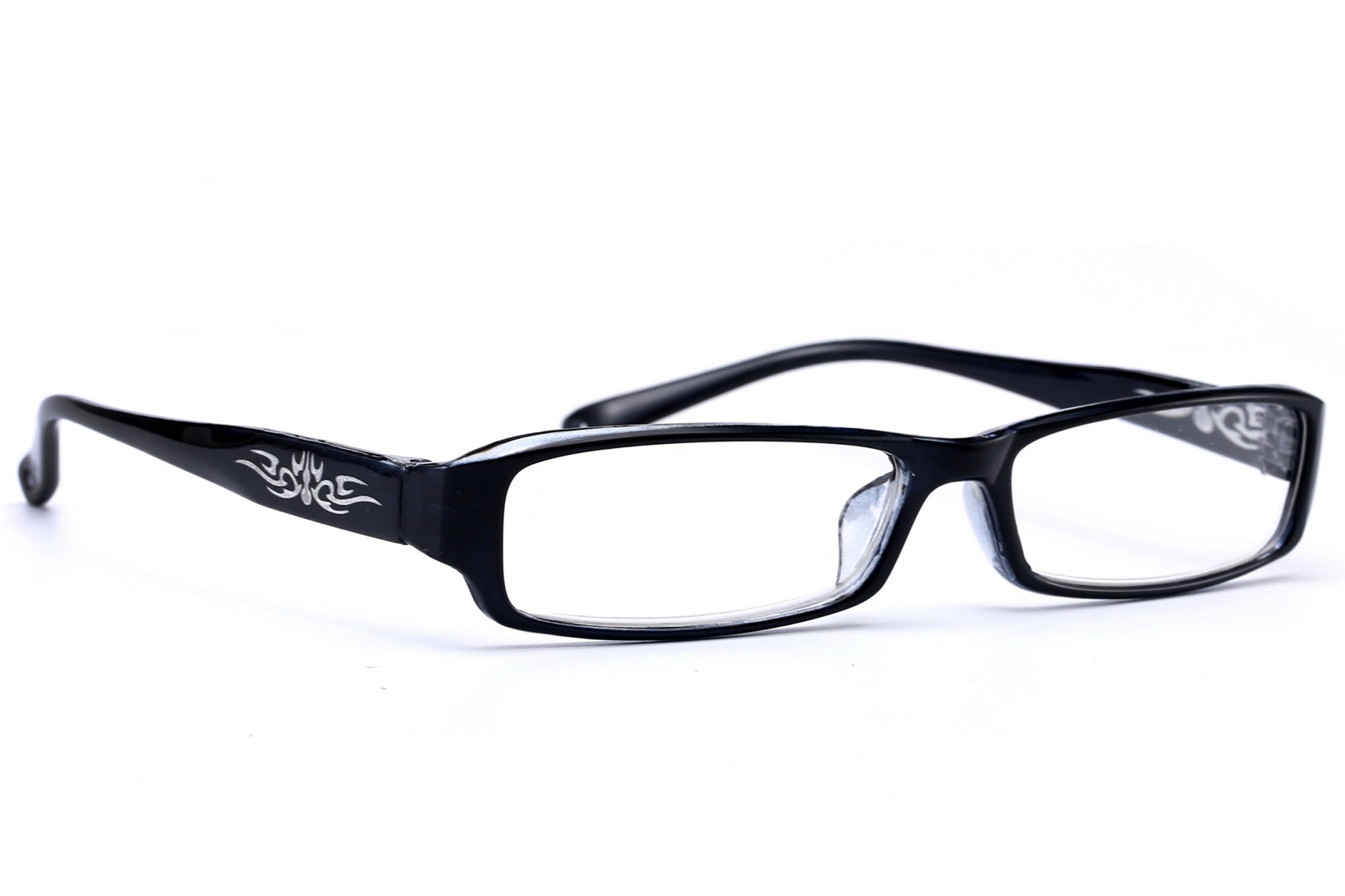 Mfaz Morefaz Ltd Unisex Black Men's Women's Original Retro Vintage +0.50 +0.75 +1.0 +1.5 +2.0 +2.5 +3.5 +4.00 Slim Reading Glasses Design Vintage (+3.00, )