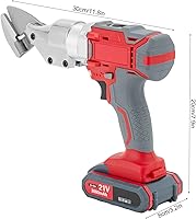 Vista 2 de Tijeras de metal de 21 V, cabezal giratorio de velocidad, cortador de metal eléctrico, cizallamiento de corte, tijeras de corte, herramienta