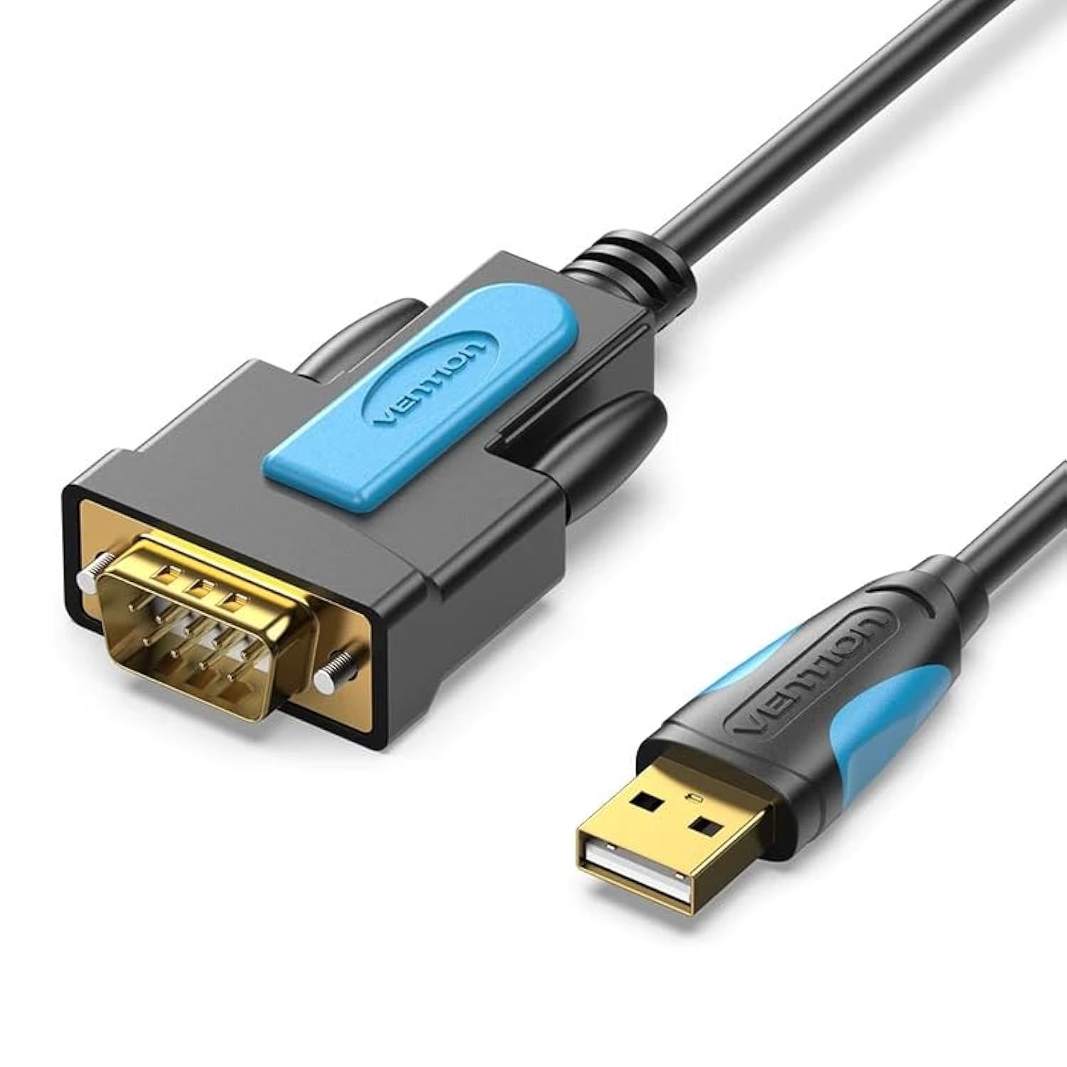 USB to RS232 Serial Converter Cable DB9 Male 9 Pin Gold-Plated interface and double shielding cable Compatible with Windows 10 8.1 8 7 XP Vista, Mac OS, Linux 1.5 Meters