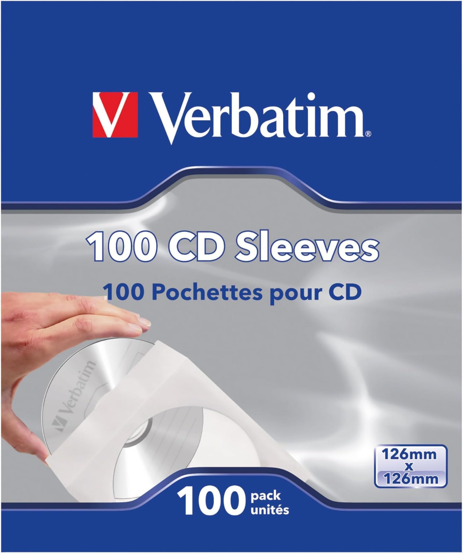 Verbatim CD/DVD Paper Sleeves-with Clear Window,(Pack of 1000)