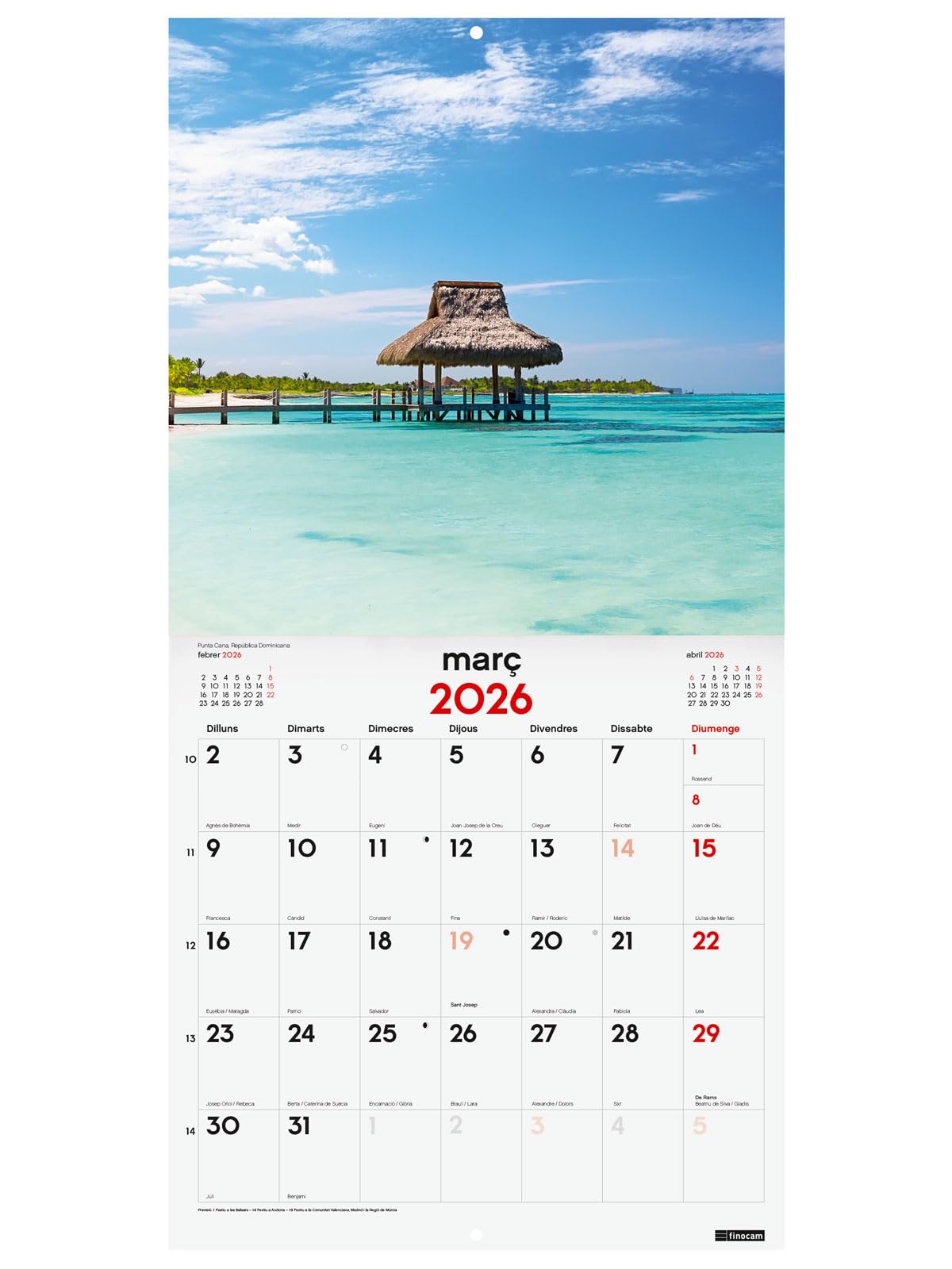 Finocam Wall Calendar 2026 18x18 Cm Month To View January, December 2026 + Sep- Dec 2025 (4 Months) Reduced, Images Nature, International