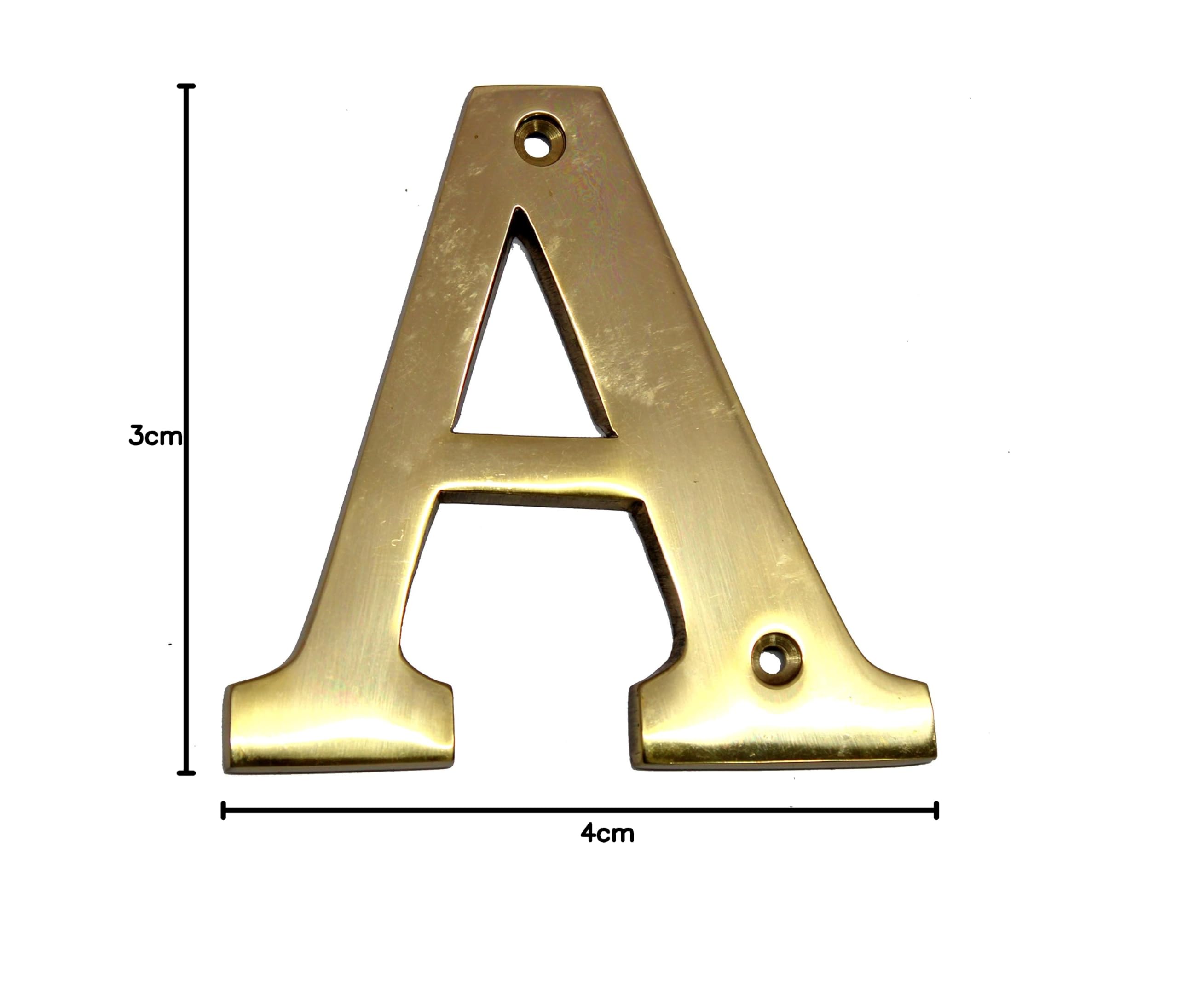 eSplanade Brass House Hotel Door Name Alphabets - Wall Door Plaque Alphabet Letter - Golden - 4" Inches ("A" Alphabet - 4") — Amazon image 7