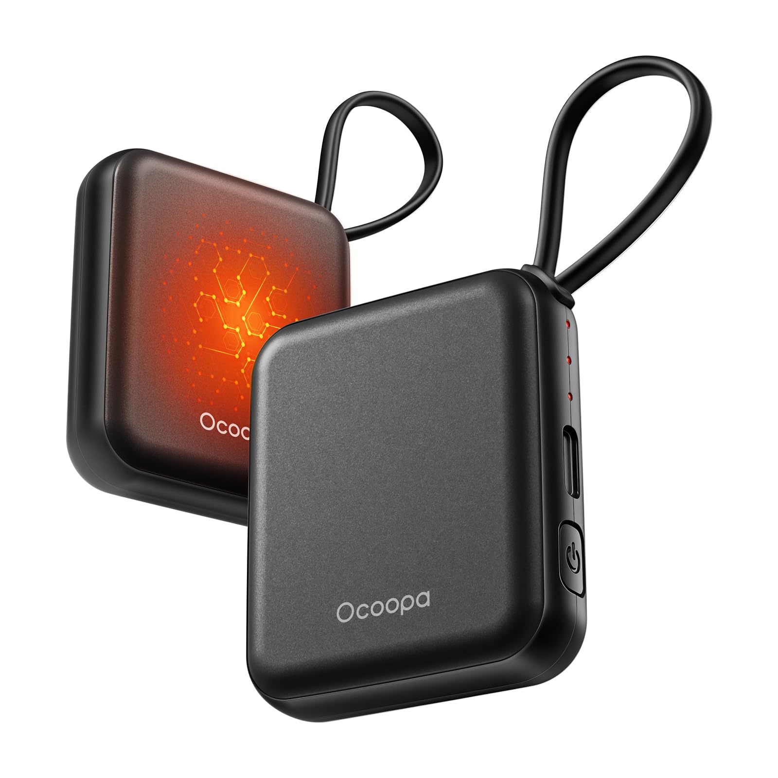 OCOOPA UT5 Nano Hand Warmers Rechargeable 2 Pack, Ultra Compact Portable Electric Handwarmers, Fast Heating, 3-Settings, UL Certified, Purse Must Have, Travel Essentials, Gifts Women