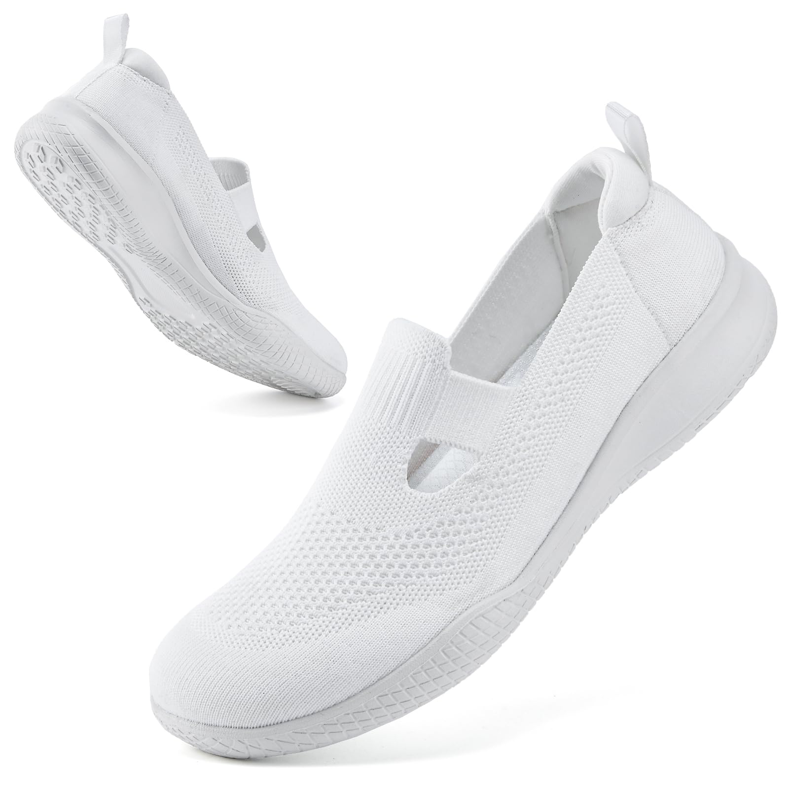 konhill Damen Slip On Laufschuhe Atmungsaktive Mesh Sommerschuhe Leichte Fitness Sportschuhe für Jogging Walking Freizeit