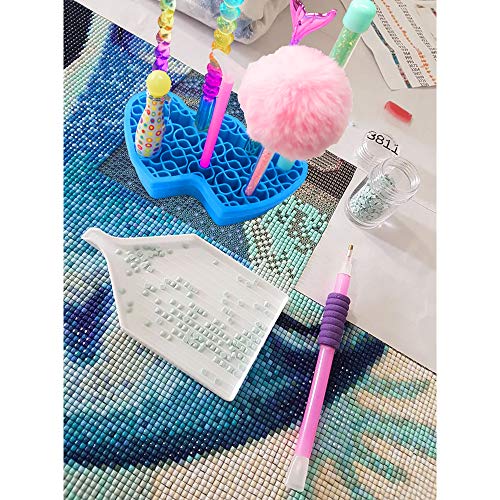 Desktop Organizers Diamond Painting Pen Holder Diamond Art Kits Storage For Drill Pen Set, Tweezers, Brush, Sewing Craft Tool Holder Storage Box For Stash,Store Perfect For Kids, Beginner, Adults #TOP4