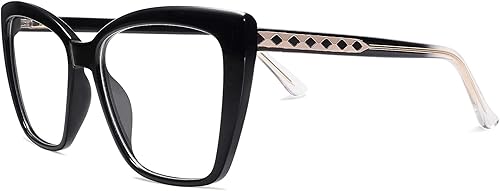 Miniatura 3 de AMOMOMA Trendy TR90 AM6031 - Anteojos grandes de lectura para luz azul de mujer, con elegante diseño cuadrado tipo ojo de gato