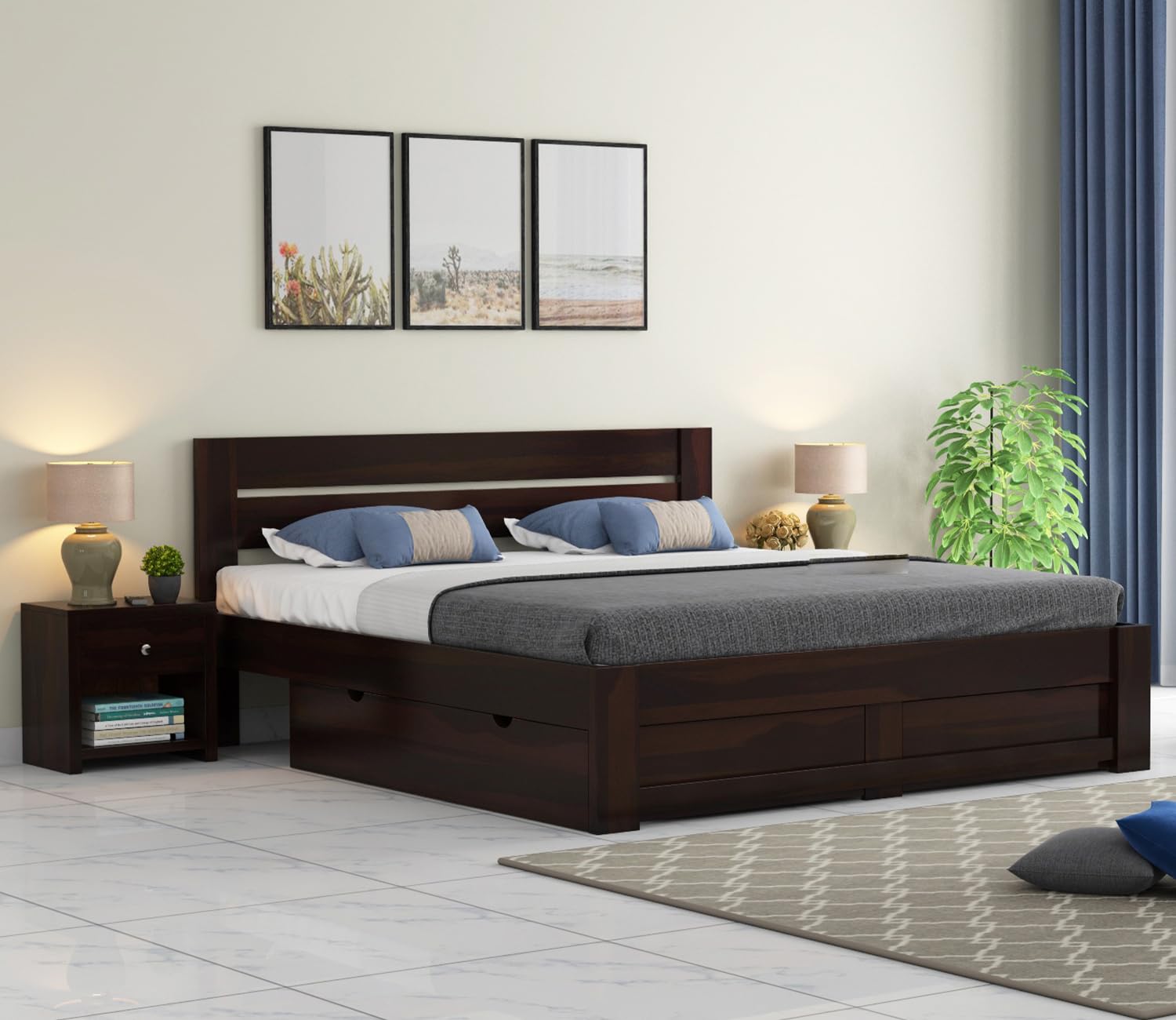 Bed cushioning and padded headboard set