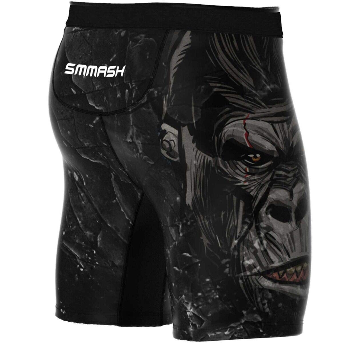 SMMASH Vale Tudo Pantaloncini Sportivi Uomo Boxe MMA BJJ Grappling Krav Maga Kickboxing Muay Thai, Shorts Pantaloni Sportivi Antibatterico Pantaloncini Uomo, Prodotto nell'Unione Europea