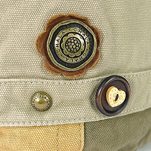 CHALA Patch Cross-Body Women Handbag, Sand Canvas Messenger Bag4