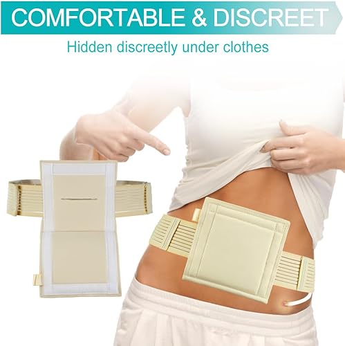 Miniatura 4 de Cinturón de soporte de tubo G transpirable, bolsa cuadrada grande para tubo de alimentación de esponja para gastrostomía J Peg diálisis peritoneal