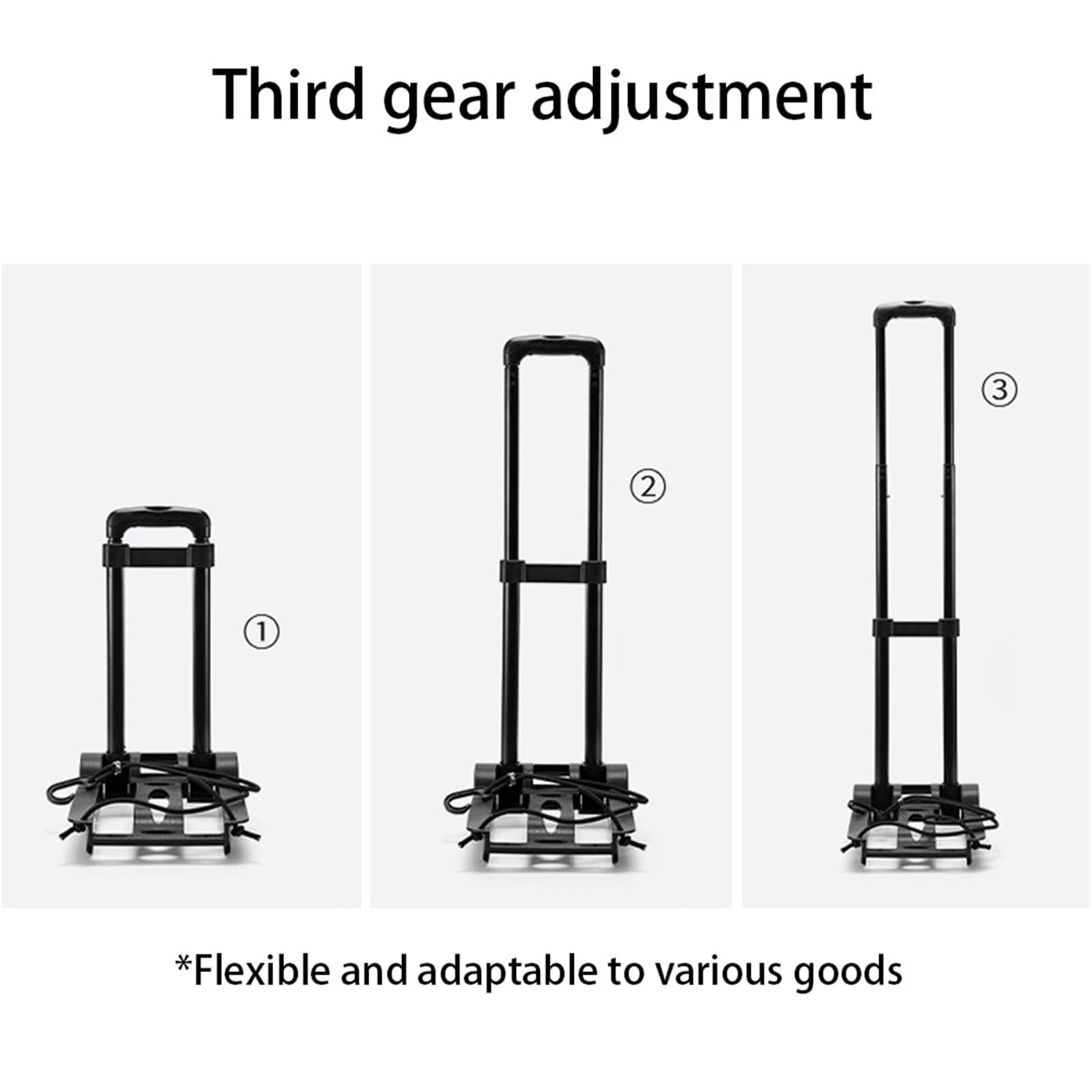 Carrello pieghevole con ruote, carrello portatile per bagagli, viaggi e uso domestico, compatto e leggero, per un facile trasporto