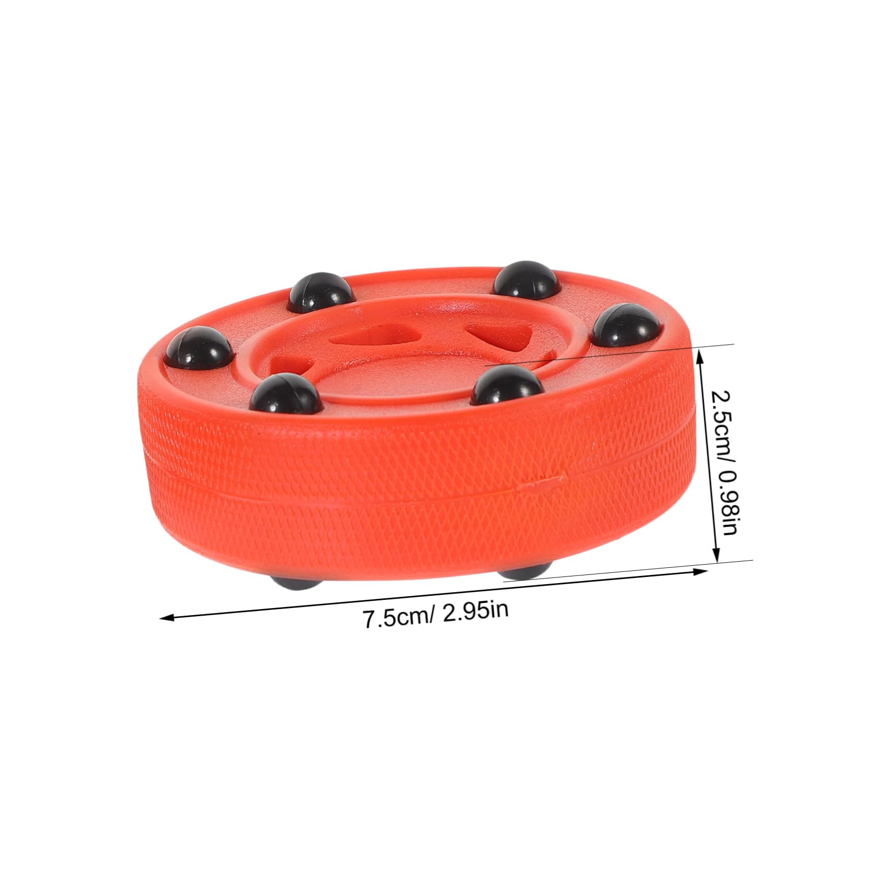 Disco de Hockey en Línea Profesional 2 Piezas Rojo Nylon PVC