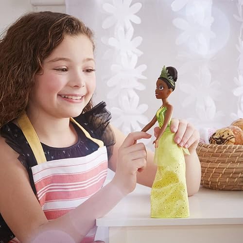 Miniatura 7 de Disney Princess Royal Shimmer Tiana - Muñeca de moda con falda y accesorios, juguete para niños a partir de 3 años