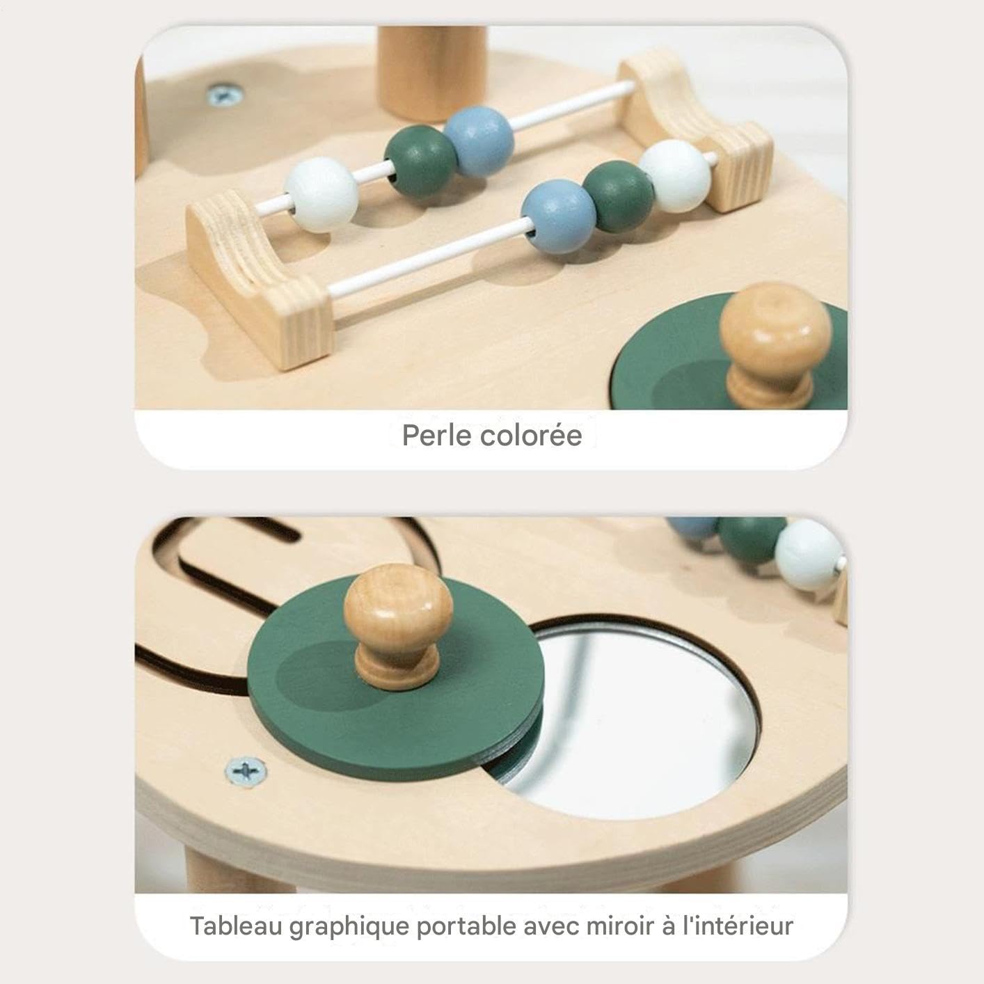 Table d'Activités - Table de Jeu pour Tout-Petits - Bureau d'apprentissage en Bois Garçons et Filles Maison Jardin Cadeaux Anniversaire Noël
