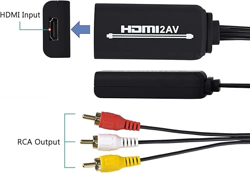 Miniatura 4 de HDMI to RCA, HDMI to RCA Converter Cable, 1080P HDMI Converter to AV 3RCA CVBs Composite Video Audio Supports TV Stick, Roku, Chromecast, Apple TV,