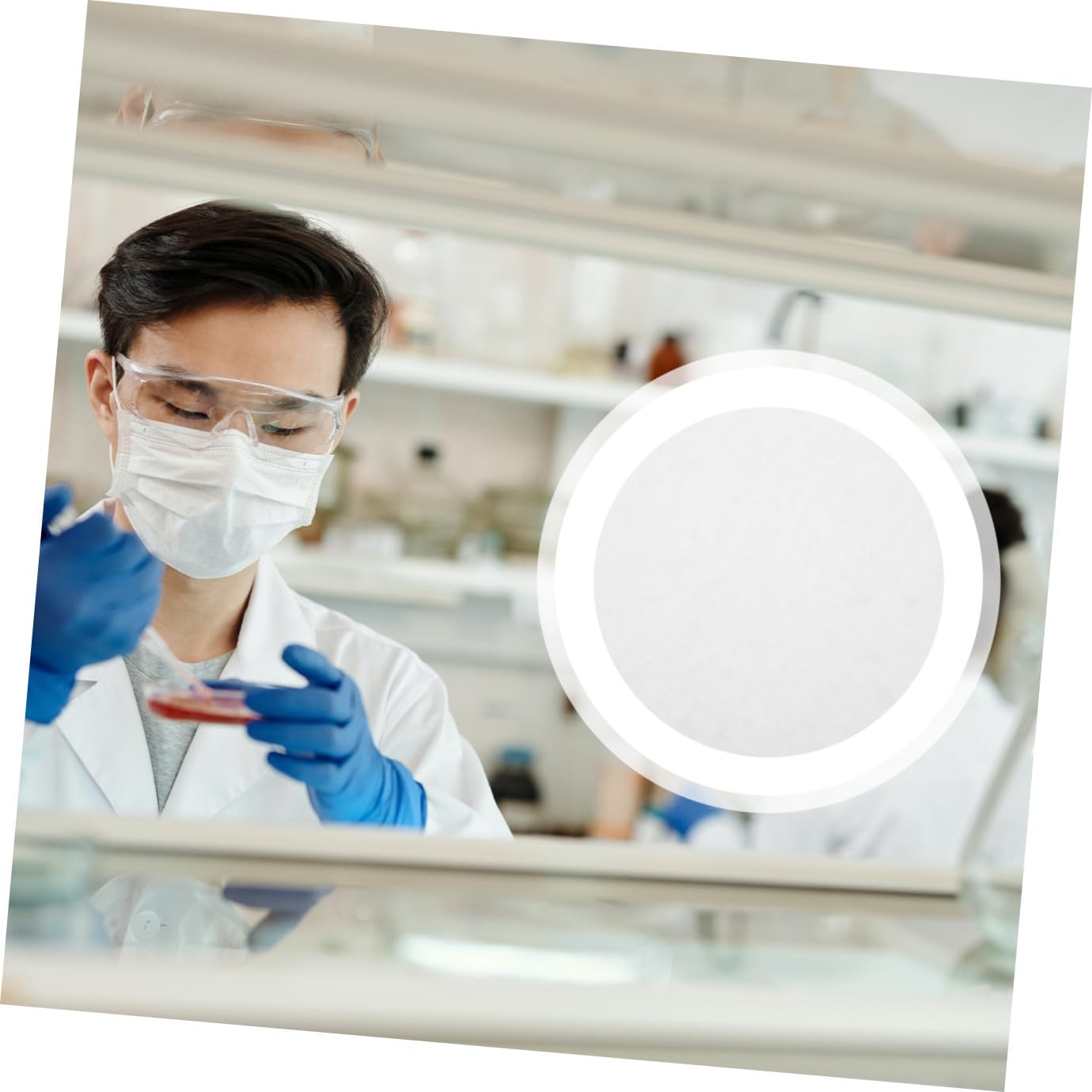 Papel de Filtro Cualitativo de Discos 18cm, Flujo Medio, 100 Uds | Blanco, para Experimentos y Química, Separa Precipitados Gruesos y Gelatinosos