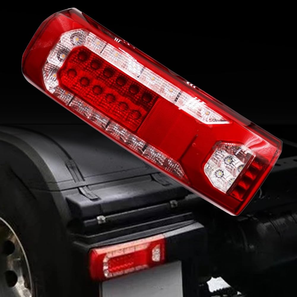 Camión Piloto Trasero para Actros MP4 MP5 24V Izquierdo/Derecho Luces Trasera Luz Faro Posterior Reemplazo, Red, con Timbre de luz de matrícula.,Left-Ⅲ