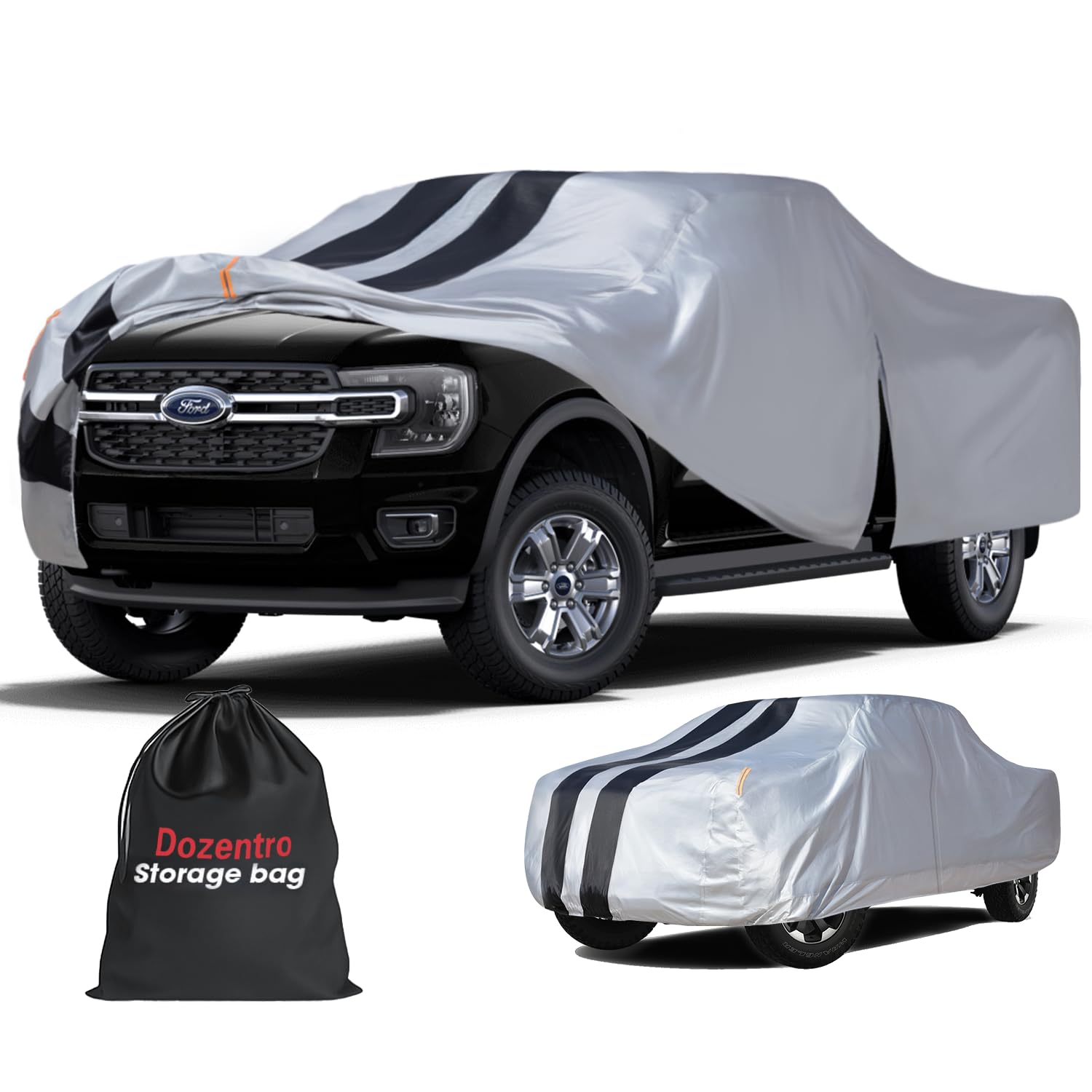 Photo 1 of Ford Ranger Truck Cover Custom Fit 2019-2026 SuperCrew/Super Cab Short Bed(5'-6') with Door Zipper, 10 Layers Outdoor Heavy Pickup Truck Cover Waterproof All Weather, Wind Dust Sun Protector.
