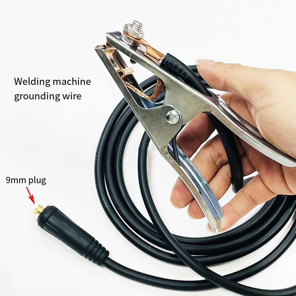 Schweiß-Erdungsklemme 300A Hochleistungs-Kupfer-Erdungsklemme mit Kabel für Plasmaschweißer, optionale Länge 2/3/4/5 Meter