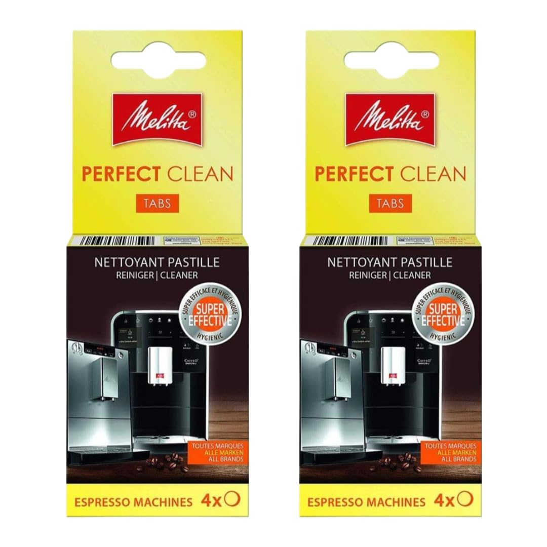 Reinigungsset mit 2 x Reinigungstabletten Perfect Clean für Melitta Espresso- und Kaffeevollautomaten.