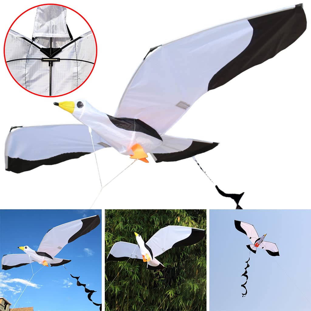 Lebendiger Möwen Drachen, Tier, Große Flügelspannweite, Einleiner Drachen für Outdoor Spiele, Flugspielzeug