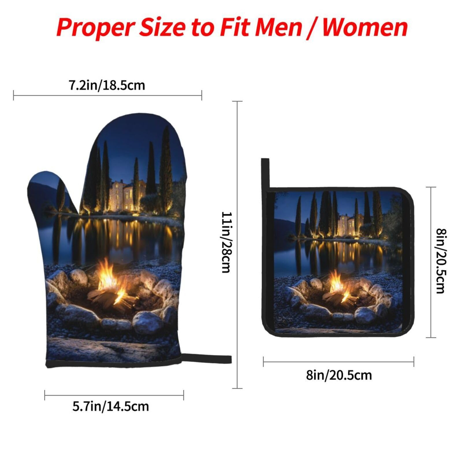 guanti barbecue Blu Grigiastro guanti forno,resistenti al calore, antiscivolo, spessa e sicura Cucina al barbecue