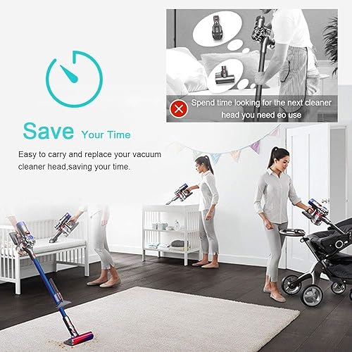 Miniatura 5 de KEEPOW Soporte de accesorios compatible con aspiradora Dyson V11 V10 V8 V7 con llave de cepillo de rodillo, 1 paquete