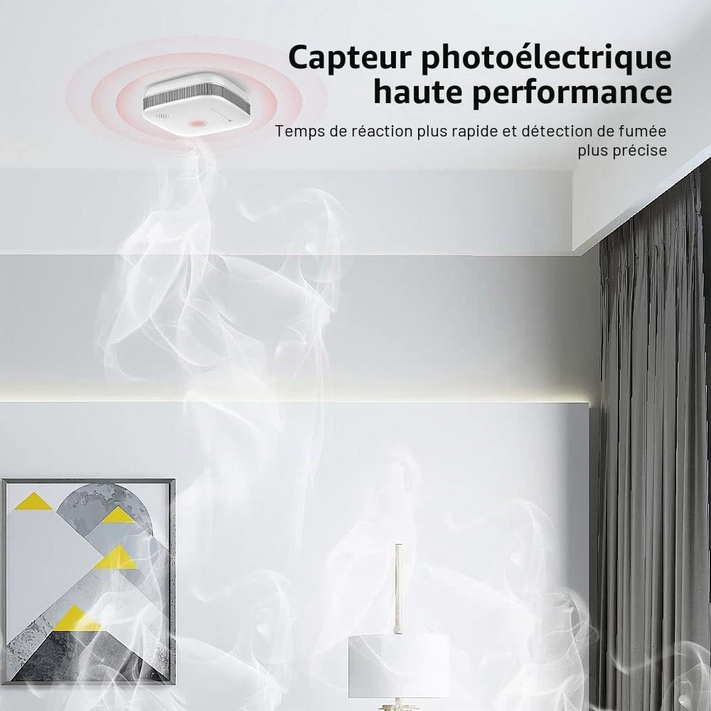 5 détecteurs de fumée design connectés RWM-190.app [VISORTECH]