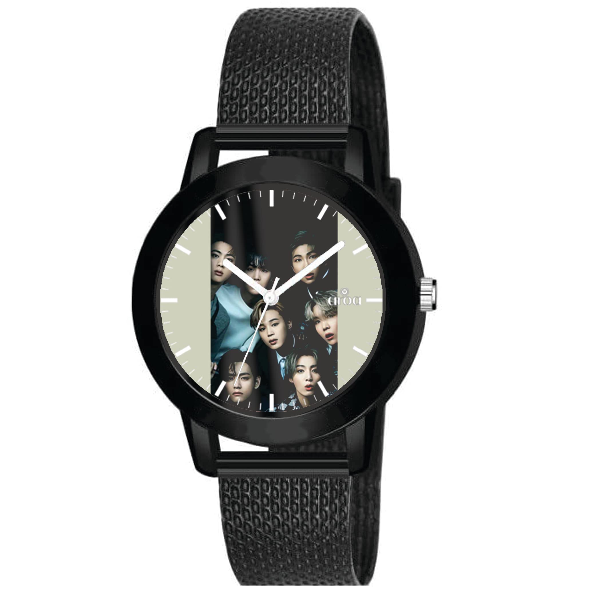 AROA Watch for Womens with BTS Kpop Model : 163 in Black Metal Type Rubber Analog Watch Black Dial for Women Stylish Watch for Girls (B0BZVRMYZM) Amazon Price History, Amazon Price Tracker