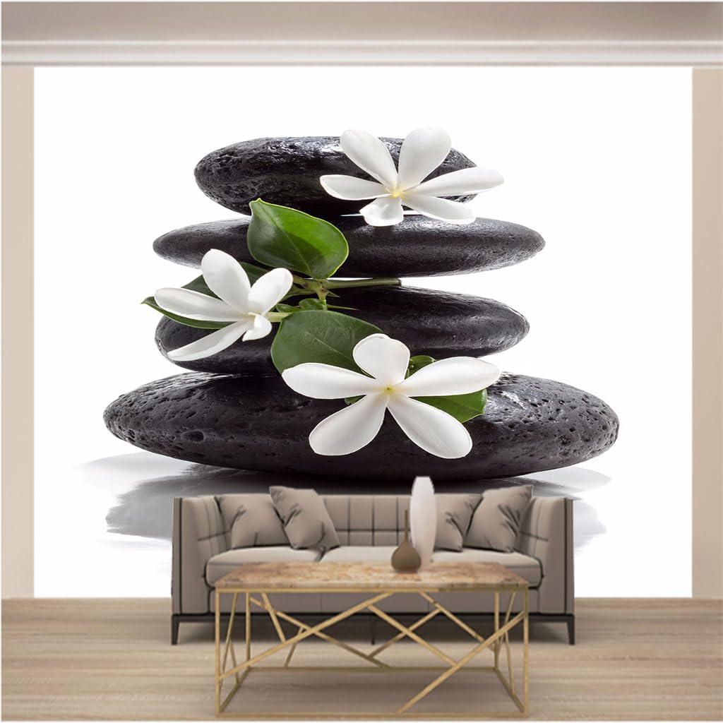 Papier peint intissé masquez vos murs abîmés avec ce décor 3D zen