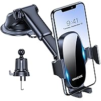 Miracase 4 in 1 Supporto Telefono Auto, [Stabile & Multifunzionale]