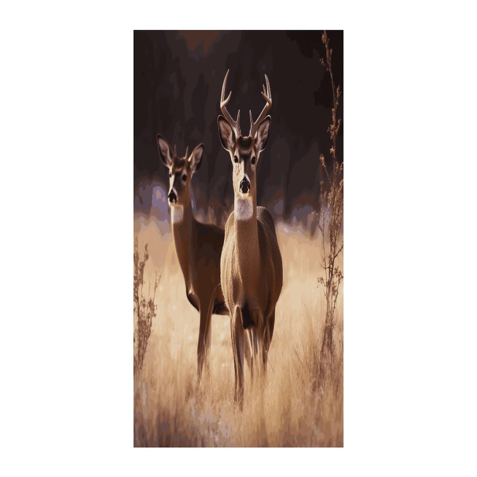 Fekiloot Style Free Deer Door Curtain Room Divider Curtains