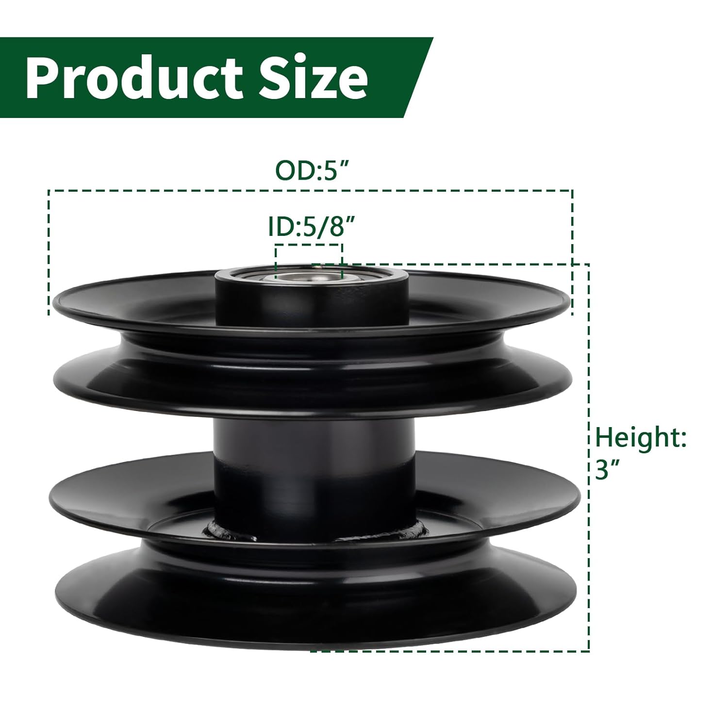756-1202 Double Pulley Assembly with Bearings Replace MTD 956-1202 756-0638 956-0638, Compatible with MTD, Cub Cad et, Troy-Bilt, White Outdoor, Yard Machine, Yard-Man, 42 Decks Lawn Mower Tractor