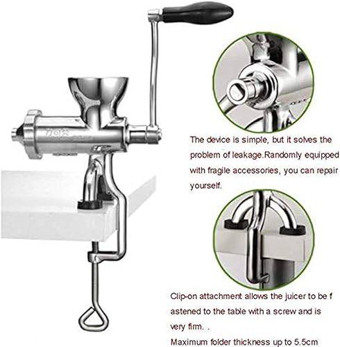 Miniatura 3 de Exprimidor manual de hierba de trigo Exprimidor de acero inoxidable Exprimidor de verduras y frutas Exprimidor de naranja limón Exprimidor de mano