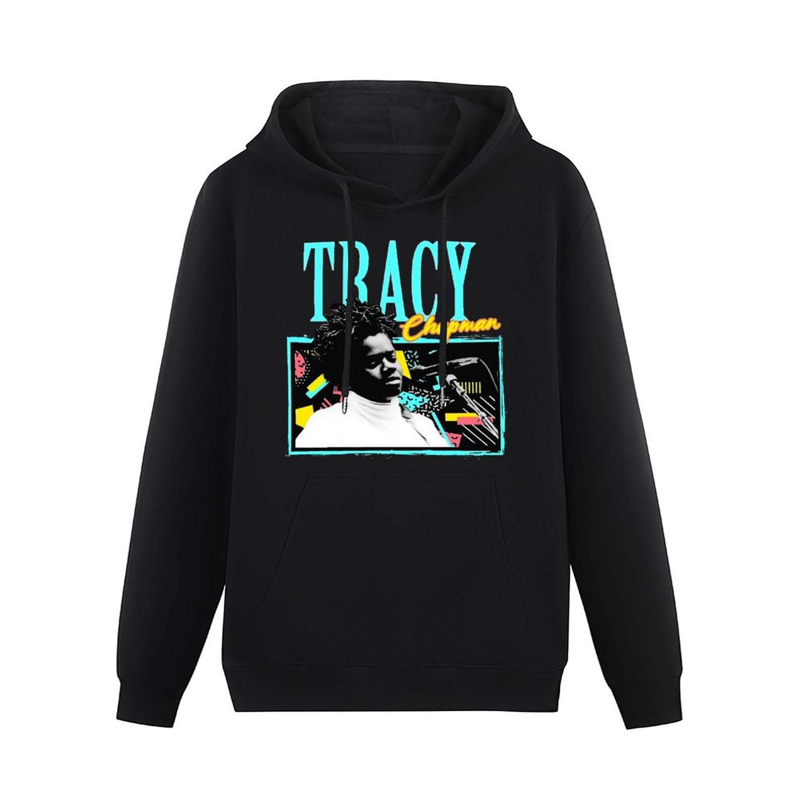 AIXINLI Tracy Chapman Fan Hoody Unisex Ptinted Hoodies Long Sleeve Men's Hooded with Pocket Black XXXL
