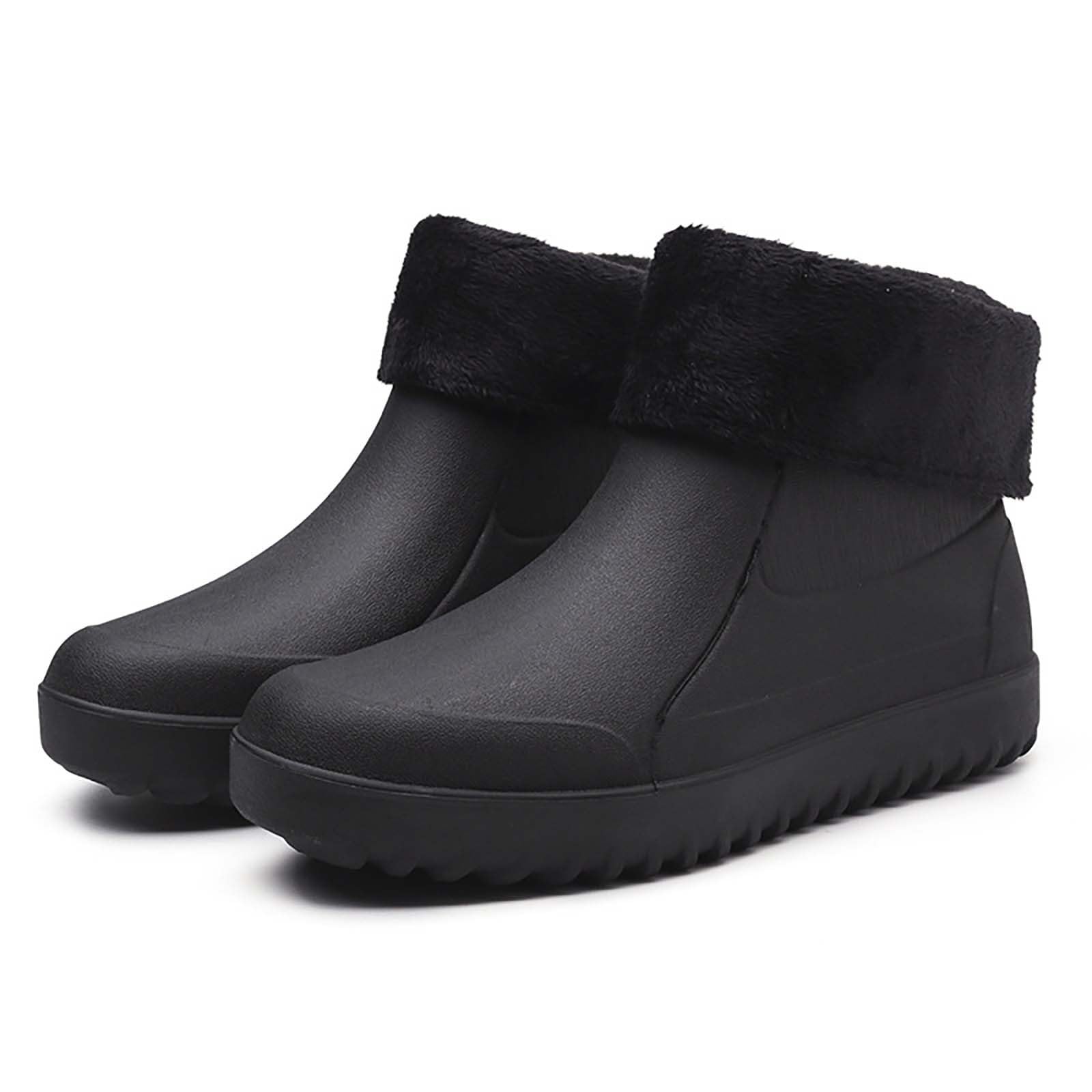 Generisch Zapatos de goma impermeables para hombre, botines de cuero para hombre, zapatos de lluvia antideslizantes para verano, botas impermeables para días lluviosos, botas de jardín, botas de goma