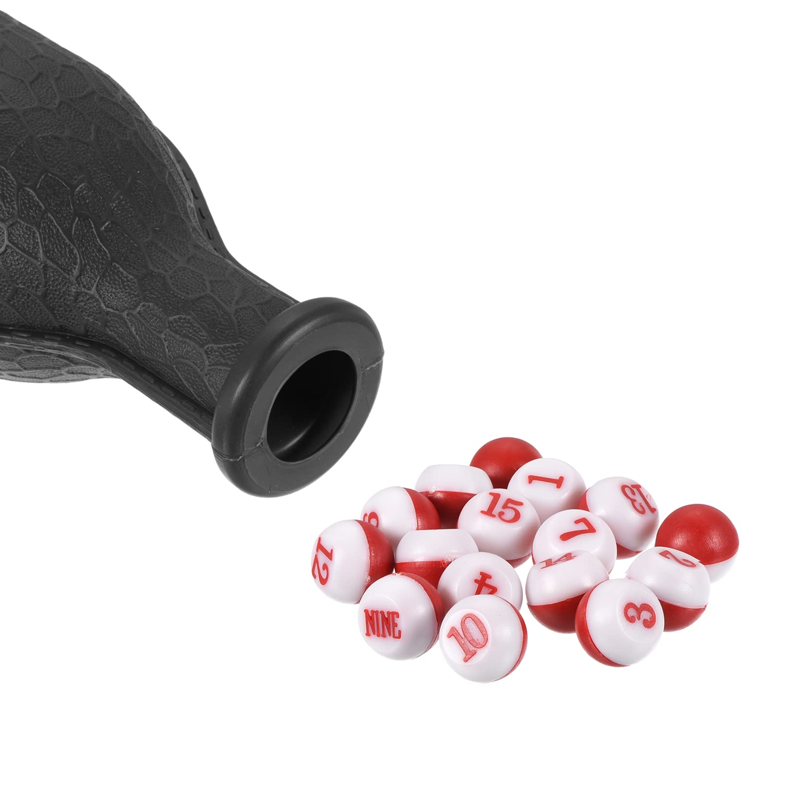 PATIKIL Billiard Kelly Pool Shaker Bottle Plastic with 16 Numbered Tally Balls Peas, Black - Image 4
