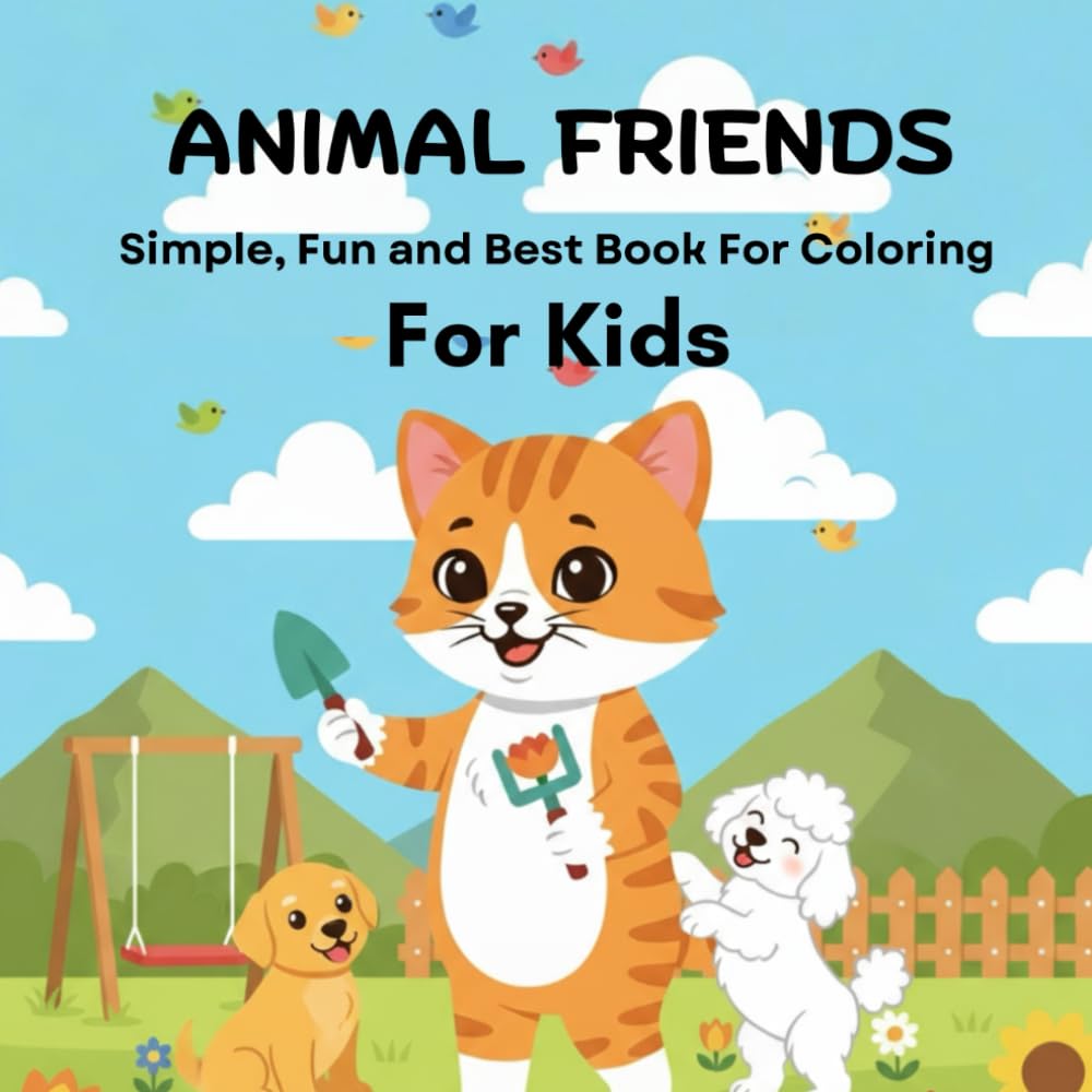 ANIMAL FRIENDS: Simple, fun and Best book For coloring for kids