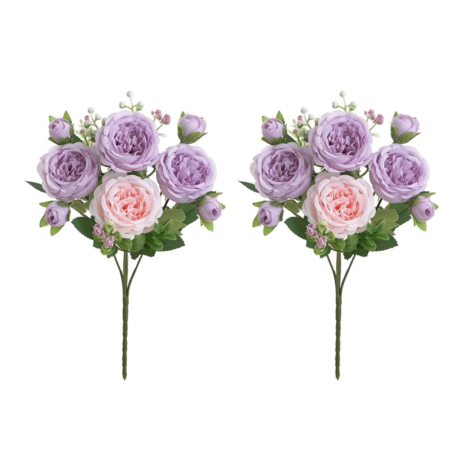 Woedpez Exquisite Silk Flower Bouquets Beautiful Bridal Bouquets Realistic Silk Flowers for Indoor and Outdoor Wedding Use Party Decoration Flowers