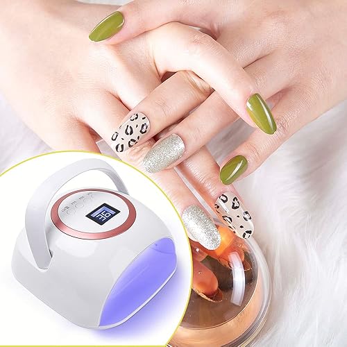 Miniatura 8 de RAYWAY Lámpara de uñas LED UV, secadora de uñas recargable de 72 W, lámpara de secado rápido con 3 ajustes de temporizador, máquina profesional con
