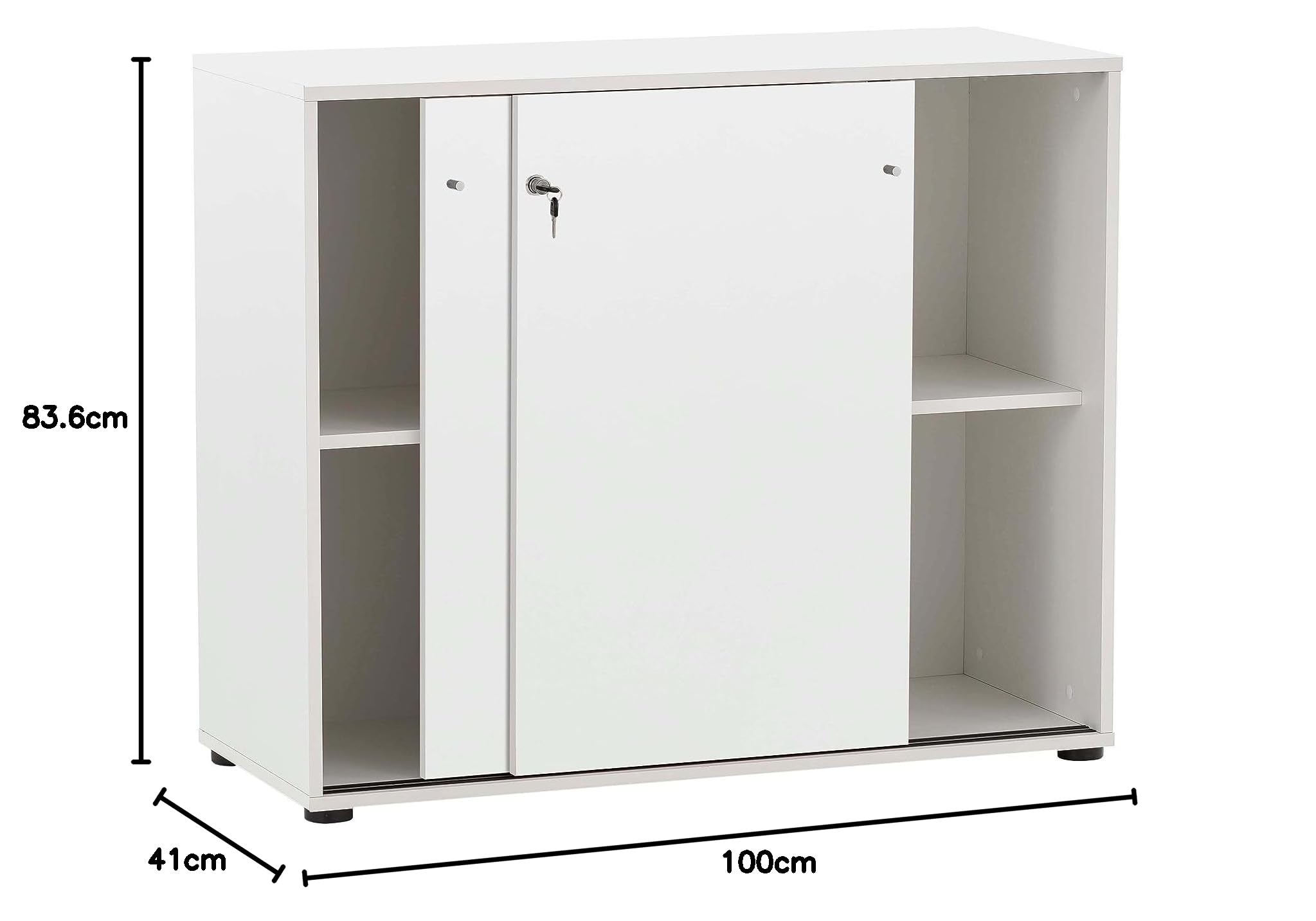 Schildmeyer Aktenschrank Reno 400, 701763, weiß, 100 x 41 x 83,6 cm